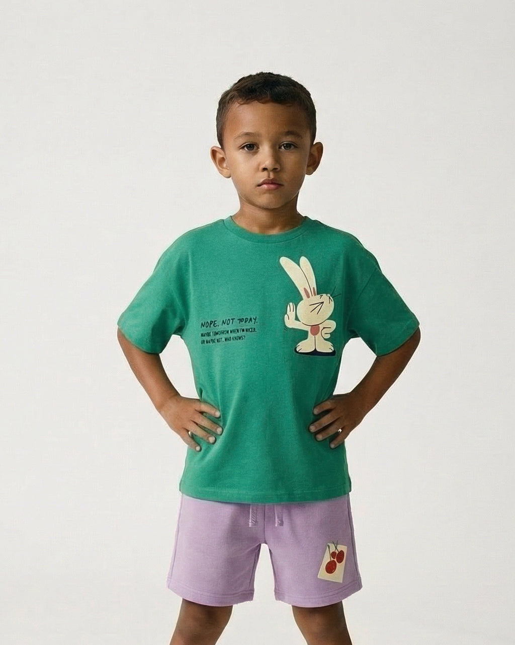 Bunny Says Nope Kids Graphic Tee